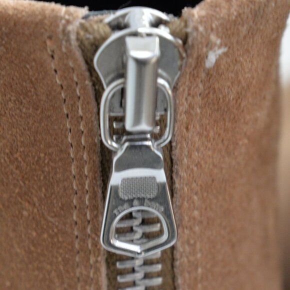 Rag & Bone Willow Brown Suede Studded Heeled Boots Sz 7 - Picture 4 of 11